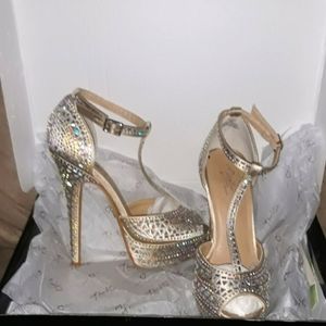 Thalia Jeweled High Heels